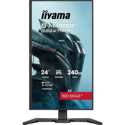 iiyama G-Master GB2471HS-B1 Red Eagle 24" IPS LED 240Hz 0,3ms /2xHDMI, DisplayPort/Adaptive G‑SYNC, sintonizzatore nero