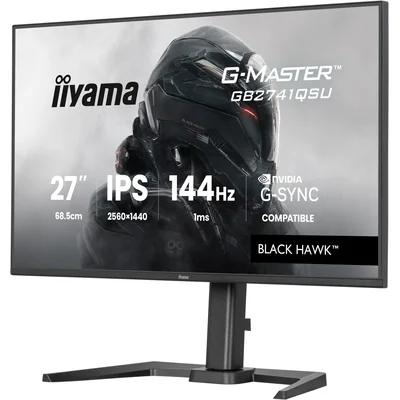 iiyama G-Master GB2741QSU-B1 Black Hawk 27" QHD IPS LED 144Hz 1ms /HDMI, DisplayPort/ Freesync, Black Tuner, HAS