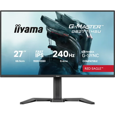 iiyama G-Master GB2771HSU-B1 Red Eagle 27" IPS LED 240Hz 0.4ms /2xHDMI, DisplayPort/ Adaptive G‑SYNC, Black Tuner, HAS