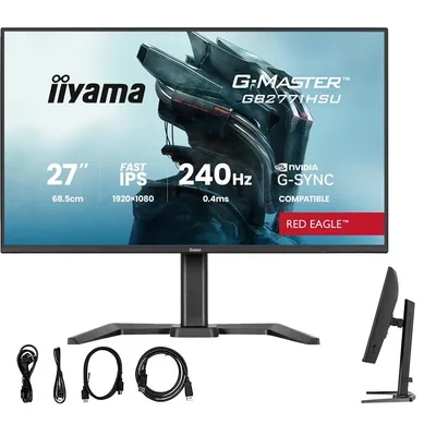 iiyama G-Master GB2771HSU-B1 Red Eagle 27" IPS LED 240Hz 0,4ms /2xHDMI, DisplayPort/ Adaptive G-SYNC, Schwarz, Tuner, HAS