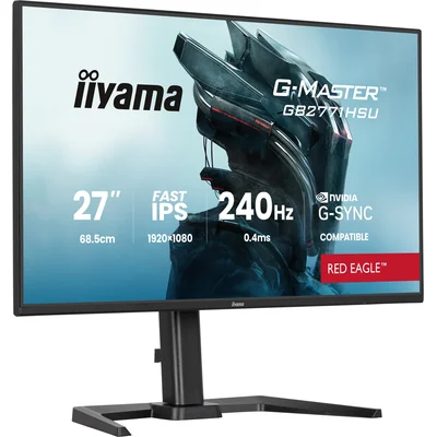 iiyama G-Master GB2771HSU-B1 Red Eagle 27" IPS LED 240Hz 0,4ms /2xHDMI, DisplayPort/ Adaptive G-SYNC, Schwarz, Tuner, HAS