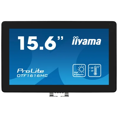 iiyama OTF1616MC-B1 Touchmonitor 15,6" IPS LED hohe Helligkeit IP65 7H UV RJ45 für Außeninstallation
