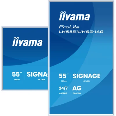 iiyama ProLite LH5581UHSG-1AG 55" 4K VA LED presentation monitor iiSignage², iiControl, iiShare, LAN, WiFi, 24/7