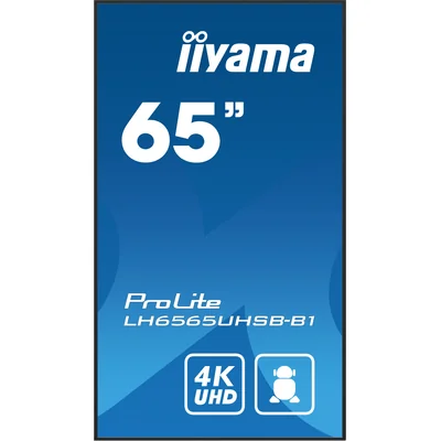 iiyama ProLite LH6565UHSB-B1 DS monitor 65" 4K IPS LED, 24/7, CMS iisignage2, Android 11, Eshare, 800cd, WiFi, LAN, HDMI, DP