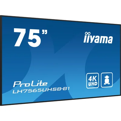 iiyama ProLite LH7565UHSB-B1 DS monitor 75" 4K IPS LED, 24/7, CMS iisignage2, Android 11, Eshare, 800cd, WiFi, LAN, HDMI, DP