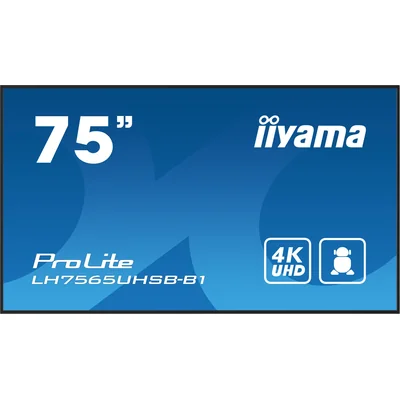 iiyama ProLite LH7565UHSB-B1 DS monitor 75" 4K IPS LED, 24/7, CMS iisignage2, Android11, Eshare, 800cd, WiFi, Lan, HDMI, DP