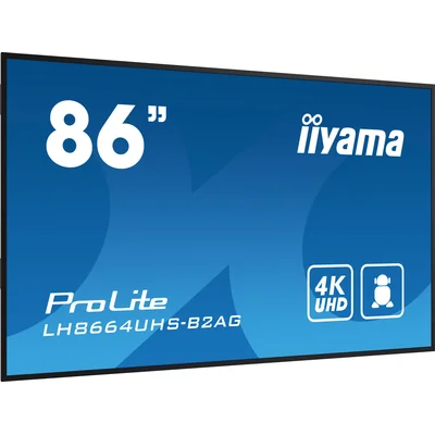 iiyama ProLite LH8664UHS-B2AG 86" 4K ELED VA Großformatmonitor Android, iiSignage2, eShare, LAN, WLAN, 24/7
