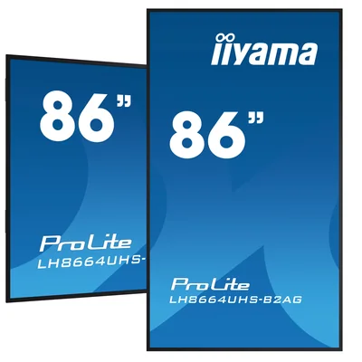 iiyama ProLite LH8664UHS-B2AG 86" 4K ELED VA velkoformátový monitor Android, iiSignage2, eShare, LAN, Wifi, 24/7