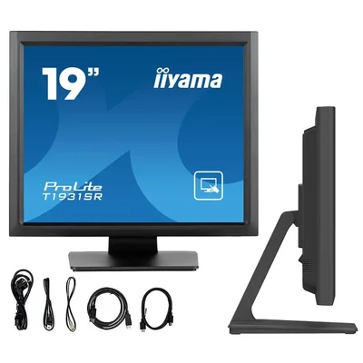 iiyama ProLite T1931SR-B1S Moniteur tactile IPS LED 19" / VGA, HDMI, DisplayPort / Haut-parleurs, IP54, Résistance