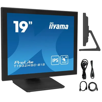 iiyama ProLite T1932MSC-B1S 19" IPS LED 5:4 Touchscreen-Monitor / VGA, HDMI, DisplayPort / Lautsprecher, IP54