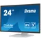 iiyama ProLite T2452MSC-W1 24" IPS LED Touchscreen Monitor 10 Points Touch / HDMI, DisplayPort / Speakers, White