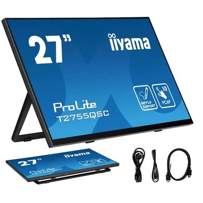 iiyama ProLite T2755QSC-B1 27" IPS LED WQHD touchscreen monitor, MPP2.0 support, HDMI, DP, speakers