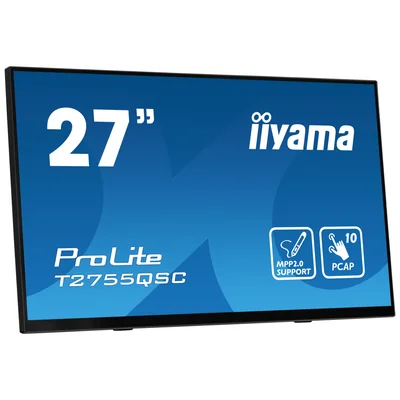 iiyama ProLite T2755QSC-B1 27" IPS LED WQHD touchscreen monitor, MPP2.0 support, HDMI, DP, speakers