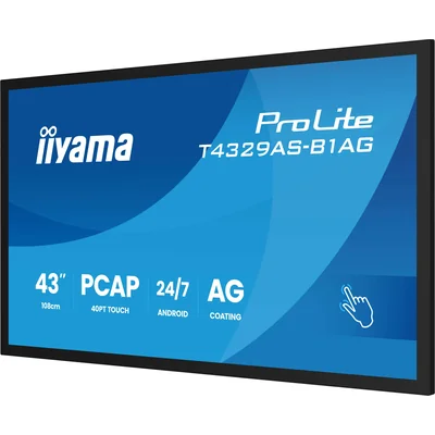 iiyama ProLite T4329AS-B1AG interactive monitor 43" 4K VA LED, USB-C, WiFi, LAN, eShare, iiShare