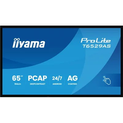 iiyama ProLite T6529AS-B1AG interactive monitor 65" 4K VA LED, USB-C, WiFi, LAN, eShare, iiShare