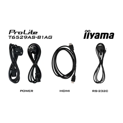 iiyama ProLite T6529AS-B1AG monitor interactivo 65" 4K VA LED, USB-C, WiFi, LAN, eShare, iiShare