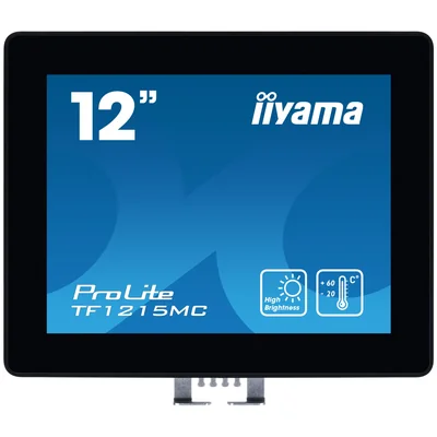 iiyama ProLite TF1215MC-B1 12" IPS touchscreen monitor, IP65, operating temperature -20°C to +60°C