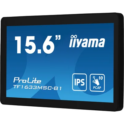 iiyama ProLite TF1633MSC-B1 15,6" IPS-LED-Touchscreen-Monitor, HDMI, DisplayPort, Lautsprecher, IP54, Openframe