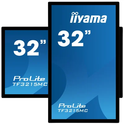 Iiyama ProLite TF3215MC-B2 32" VA LED-Monitor mit integriertem Touchscreen / VGA, HDMI, DP / IP65, 24/7-Betrieb