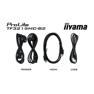Iiyama ProLite TF3215MC-B2 32" VA LED-Monitor mit integriertem Touchscreen / VGA, HDMI, DP / IP65, 24/7-Betrieb