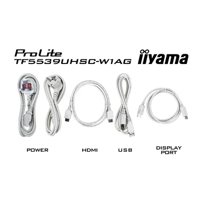 iiyama ProLite TF5539UHSC-W1AG Moniteur tactile PCAP 4K 55" à cadre ouvert, dalle IPS, fonctionnement 24h/24 et 7j/7, blanc