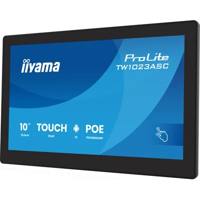 iiyama ProLite TW1023ASC-B3P 10" Android 13 Digital Signage Monitor, PoE, 5-MP-Kamera, Lautsprecher, iiSignage²