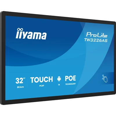 iiyama ProLite TW3226AS-B3P 32-дюймовий сенсорний монітор, Android 14, PoE, мікрофон, динаміки, цілодобова робота