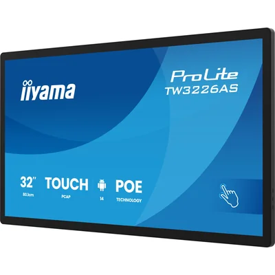 iiyama ProLite TW3226AS-B3P 32-дюймовий сенсорний монітор, Android 14, PoE, мікрофон, динаміки, цілодобова робота