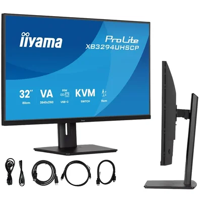 iiyama ProLite XB3294UHSCP-B1 32'' 4K VA LED monitor / 2x HDMI, DP, USB-C dok (95W) / KVM, PiP/PbP, Adaptivní synchronizace