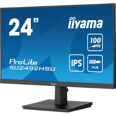 iiyama ProLite XU2492HSU-B6 monitor 24" IPS LED 100Hz 0.4ms /HDMI, DisplayPort, USB hub/ FlickerFree