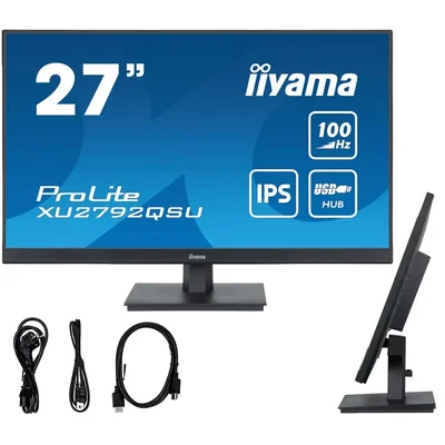 iiyama ProLite XU2792QSU-B6 Monitor 27" WQHD IPS LED 0,4 ms 100 Hz / HDMI DisplayPort/