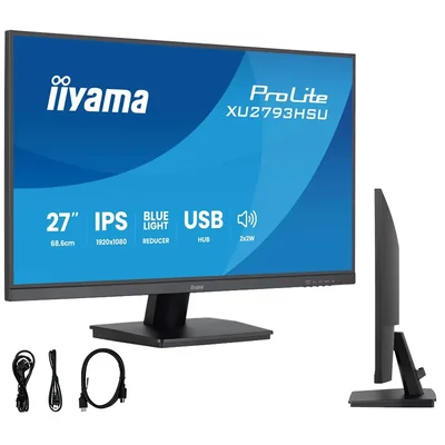 iiyama ProLite XU2793HSU-B7 monitor 27" IPS LED 100Hz 1ms /HDMI, DisplayPort, USB hub / FreeSync, FlickerFree