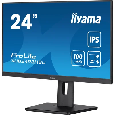 iiyama ProLite XUB2492HSU-B6 monitor 24" IPS LED 100Hz 0.4ms /HDMI, DisplayPort, USB/HAS hub, FlickerFree