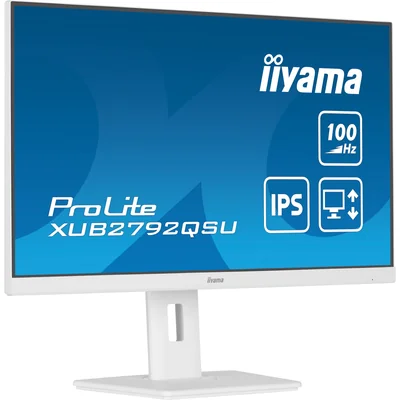 iiyama ProLite XUB2792QSU-W6 monitor 27" WQHD IPS LED 0,4 ms 100 Hz / HDMI DisplayPort/ USB hub HAS bílý