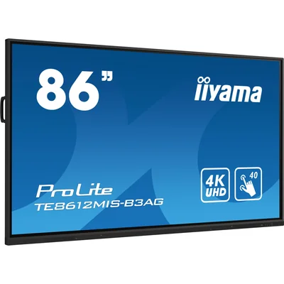 iiyama TE8612MIS-B3AG schermo interattivo 86" VA LED 4K /VGA, 3xHDMI, USB-C/ iiware10, Android11, WiFi6, Lan, DMS, 24/7, 7 ore