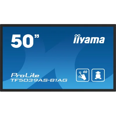 iiyama TF5039AS-B1AG interaktiver Präsentationsmonitor 50" IPS LED 4K /HDMI, DP, Android / iiSignage², eShare, IP65, 24/7