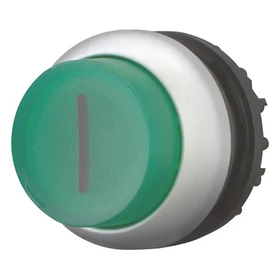 Illuminated button drive, green i, M22-DRLH-G-X1