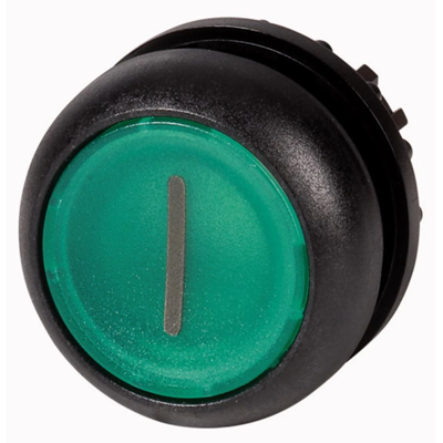 Illuminated button drive, green, M22S-DL-G-X1