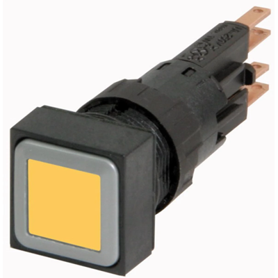 Illuminated button drive, yellow, Q18LT-GE/WB