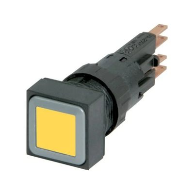 Illuminated button drive, yellow, Q25LT-GE/WB