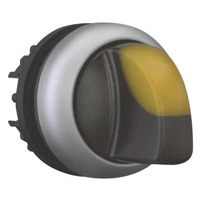 Illuminated latching switch, yellow, M22-WRLK-Y