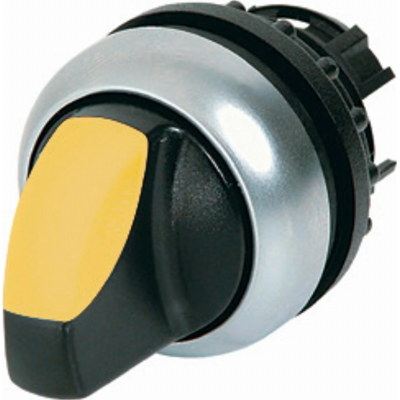 Illuminated latching switch, yellow, M22-WRLK-Y