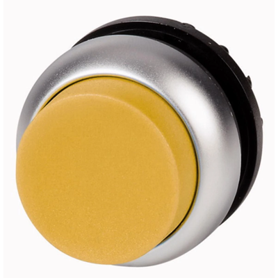 Illuminated push-button actuator, yellow, M22-DLH-Y
