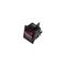 Illuminated rocker switch 250V~/16(4)A with screws, black ŁKD-2N-2