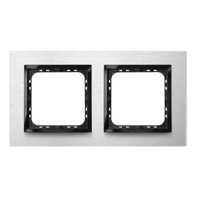 IMPRESJA Brushed aluminum double frame