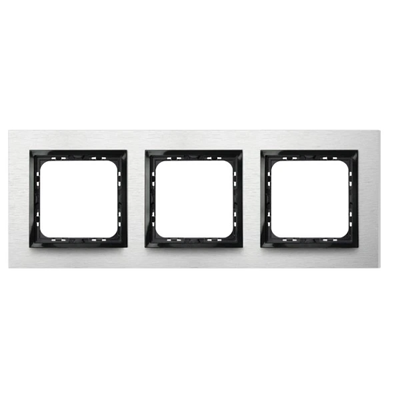 IMPRESJA Brushed aluminum triple frame