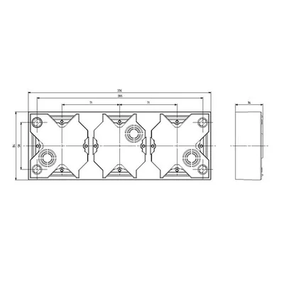 IMPRESJA Caja de instalación de pared Triple titanio