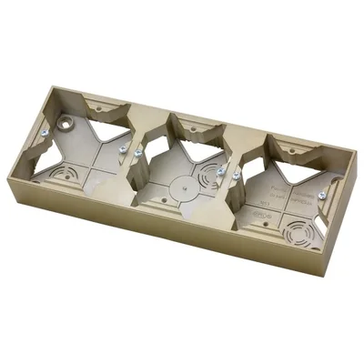 IMPRESJA Coffret métallique doré triple applique murale
