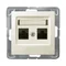 IMPRESJA Computer socket, double, cat. 5e, ecru, without frame
