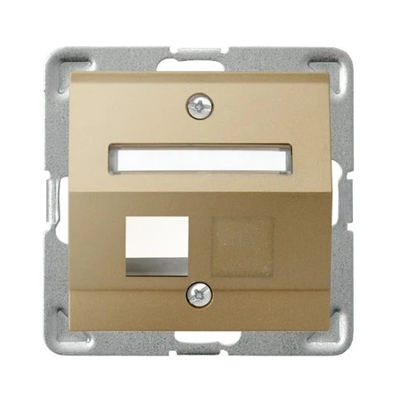 IMPRESJA Computer socket housing single gold metallic